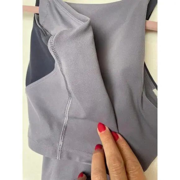 Athleta Sports Bra Padded High Neck Womens Size Small Purple Gym Top Running Bra - Picture 3 of 10